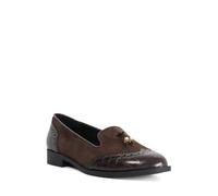 Dune London Ladies GEMA Suede Tassel Brogue Slippers Size UK 4 Suede Loafers Brown