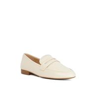 Dune London Ladies Gladys Leather Penny Loafers Size UK 5 Flat Heel Ecru