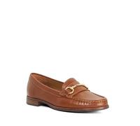 Dune London Ladies GLENNY Wide Fit Snaffle Trim Loafers Size UK 3 Flat Heel Tan