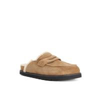 Dune London Ladies Goldy Faux Shearling Lined Backless Mule Suede Loafers Size UK 6 Suede Mules