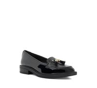 Dune London Ladies Grape Wide Fit Patent Tassel Loafers Size UK 3 Flat Heel Black