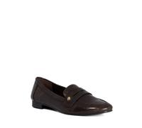 Dune London Ladies Guitar Logo-Detail Penny Loafers Size UK 7 Brown