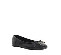 Dune London Ladies Hallo Wide Fit Charm-Detail Ballet Shoes Size UK 3 Flat Heel Ballet Pumps Black