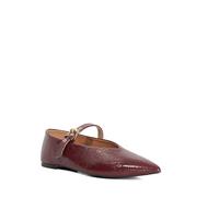 Dune London Ladies Hey Pointed Mary Janes Size UK 5 Flat Heel Ballet Pumps Burgundy