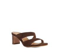 Dune London Ladies JAEDA Suede Mid Height Mules Size UK 5 Suede Block Heeled Sandals
