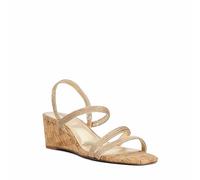 Dune London Ladies Kali Gold Cork Wedges Size UK 7