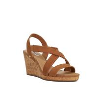 Dune London Ladies KAMIES Wide Fit Cork Wedge Heel Shoes Size UK 7 Wedge Heel Wedges Tan