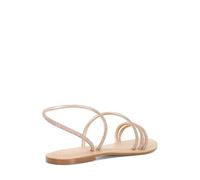 Dune London Ladies LESSIA Diamante Embellished Studded Flat Sandals Size UK 3 Flat Heel Casual Sandals Ecru