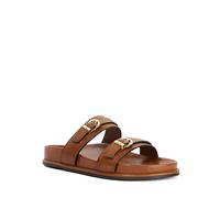 Dune London Ladies LISSONS Double Strap Slip-On Sandals Size UK 7 Flat Sandals