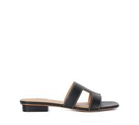 'Loupe' Leather Sliders Dune London Black 5