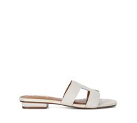 Dune London Ladies LOUPE Smart Slider Sandals Size UK 7 Block Heel Sliders White