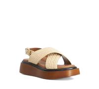 Dune London Ladies LOVESS Wooden Sole Flatform Sandals Size UK 3 Flat Sandals