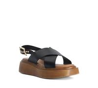 Dune London Ladies LOVESS Wooden Sole Flatform Sandals Size UK 4 Flat Sandals