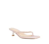 Dune London Ladies MEXICOS Embellished Studded Kitten Heel Toe Post Sandals Size UK 6 Heeled Sandals