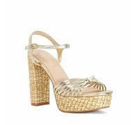 Dune London Ladies MINOGUE Raffia Platform Heels Size UK 6 Smart Sandals