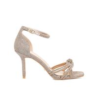 Dune London Ladies MIRROR Two Part Mid Heeled Sandals Size UK 8 Stiletto Heel Smart Sandals