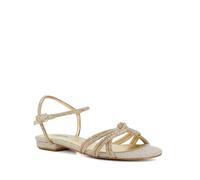 Dune London Ladies NOA Diamante-Knot Sandals Size UK 6 Flat Sandals