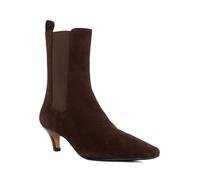 Dune London Ladies ODELE Chiselled Toe Kitten Heel Chelsea Ankle Boots Size UK 8 Kitten Heel Suede