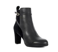 Dune London Ladies OTTARA Branded Buckle Heeled Ankle Boot Size UK 8 Block Heel Ankle Boots
