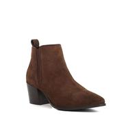 Dune London Ladies PARLURE Suede Western Boots Size UK 3 Flat Heel Suede Ankle Boots