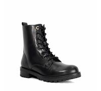 Dune London Ladies PARTENS Leather Lace Up Chunky Biker Boots Size UK 5 Stacked Heel Ankle Boots Black