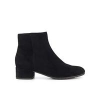 Dune London Ladies PIPPIE Wide Fit Ankle Boots Size UK 4 Block Heel Suede Black