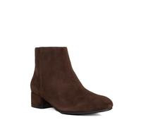 Dune London Ladies PIPPIE Wide Fit Ankle Boots Size UK 7 Block Heel Suede