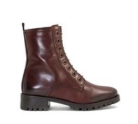 Dune London Ladies PRESTONE Cleated Sole Lace-Up Hiker Boots Size UK 3 Flat Heel Biker Boots