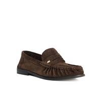 Dune London Ladies Size UK 4 Flat Heel Suede Loafers Brown
