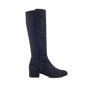 Dune London Women's Ladies Tayla - Stretch-Suede Knee-High Boots - Navy - Size: 8