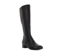 Dune Tayla Wide Fit Leather Knee High Boots, Black