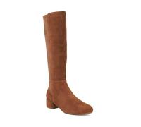 Dune London Ladies TAYLA Wide Fit Stretch Knee-High Boots Size UK 5 Block Heel Suede Knee High Boots