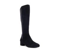 Dune Tayla Wide Fit Suede Knee High Boots, Navy