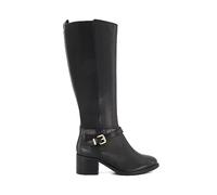 Dune London Ladies Tildy Buckle Detail Knee High Riding Boots Size UK 4 Block Heel Knee High Boots Black