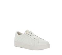 Dune London Ladies Wide Fit EGENT Quilted Leather Lace Up Trainers Size UK 7 White