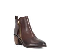 Dune London Ladies Wide Fit PAICING Block Heel Side Zip Boots Size UK 3 Stacked Heel Ankle Boots