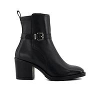Dune London Ladies Women's PRANCE Buckled Block-Heeled Ankle Boots Size UK 7 Black Block Heel Chelsea Boots