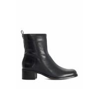 Dune London Leather Block Heel Ankle Boots Black