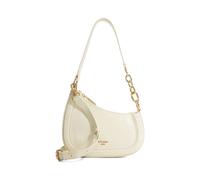Dune London Leather Patent Finish Shoulder Bag Ecru