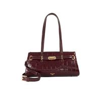 Dune London Leather Pony Hair Tote Bag Burgundy
