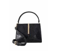 Dune London Leather Snakeskin Print Tote Bag Dark Brown