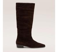 Dune London Leather Torrie Long Boot BLACK LEATHER SIZE 3