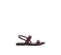 Dune London 'litton' Leather Sandals In Dark Red Dark Red 8