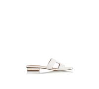 Dune Womens Dune Loupe Cut Out-Strap Leather Sandals White-Leather Eur 38/5 UK Women