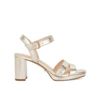 Dune London Manifesting Block Heel Sandal CAMEL SUEDE SIZE 3
