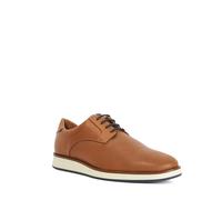 Dune London Mens Bow Leather Lace-Up Hybrid Gibson Size UK 9 Flat Heel Derby Shoes Tan