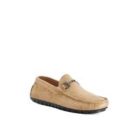 Dune London Mens BRACKON Wide Fit Suede Snaffle Trim Moccasins Size UK 11 Suede Taupe