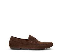 Dune London Mens BRADLAY Suede Driver Size UK 9 Flat Heel Suede Moccasins Brown