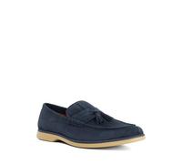 Dune London Mens BRODDI Suede Tassel Trim Loafers Size UK 7 Suede Navy