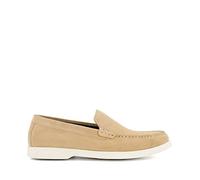 Dune London Mens BUFTONN Topstitch Casual Loafers Size UK 10 Suede Sand